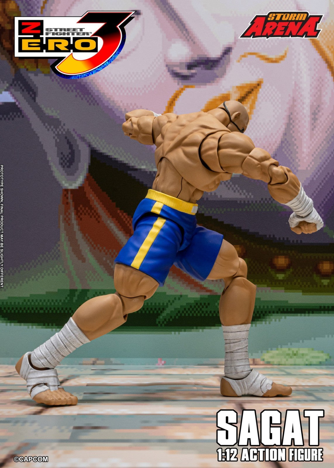 Storm Toys SFSA03 1/12 Street Fighter ZERO 3 SAGAT STORM ARENA Action Figure
