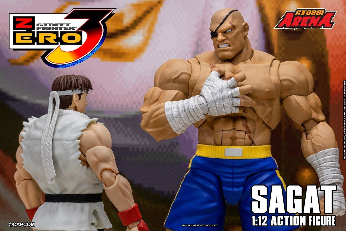Storm Toys SFSA03 1/12 Street Fighter ZERO 3 SAGAT STORM ARENA Action Figure