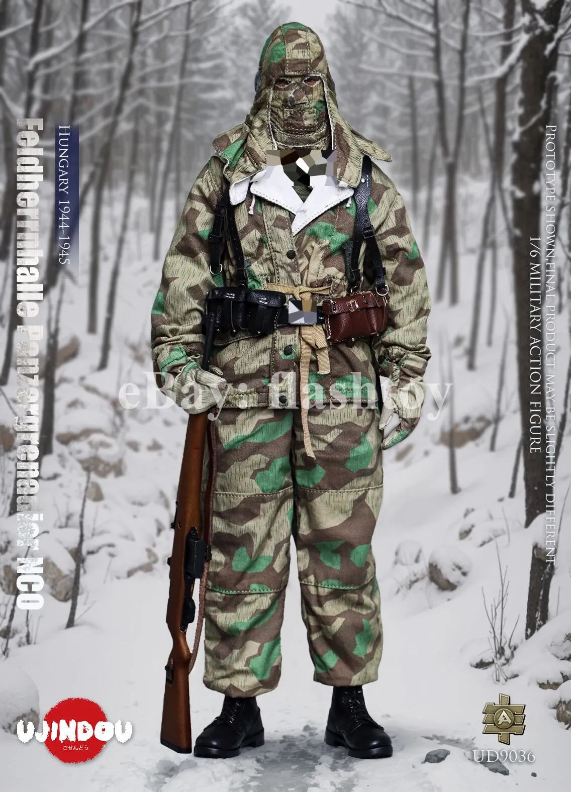 UJINDOU UD9036 1/6 WWII Feldherrnhalle Panzergrenadier NCO Hungary Action Figure
