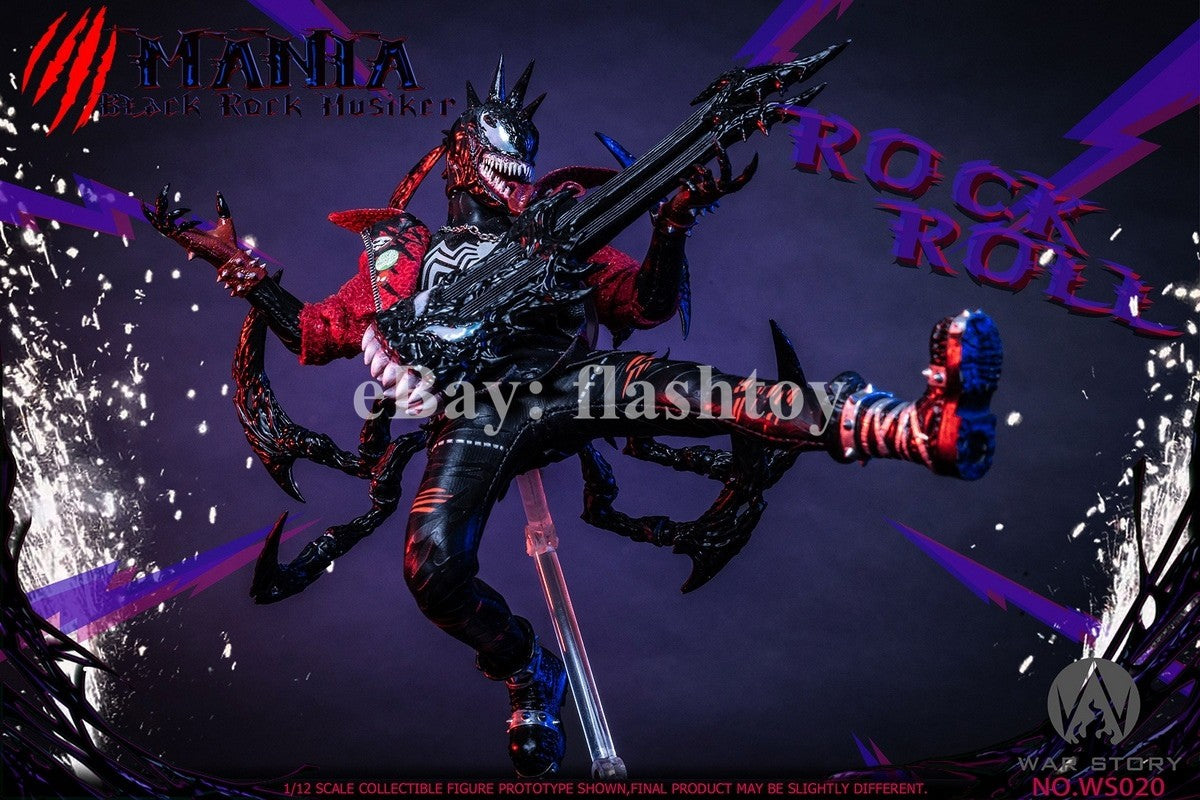Presale War Story WS020 1/12 Black Rock Musician Mania Action Figure Model Toy