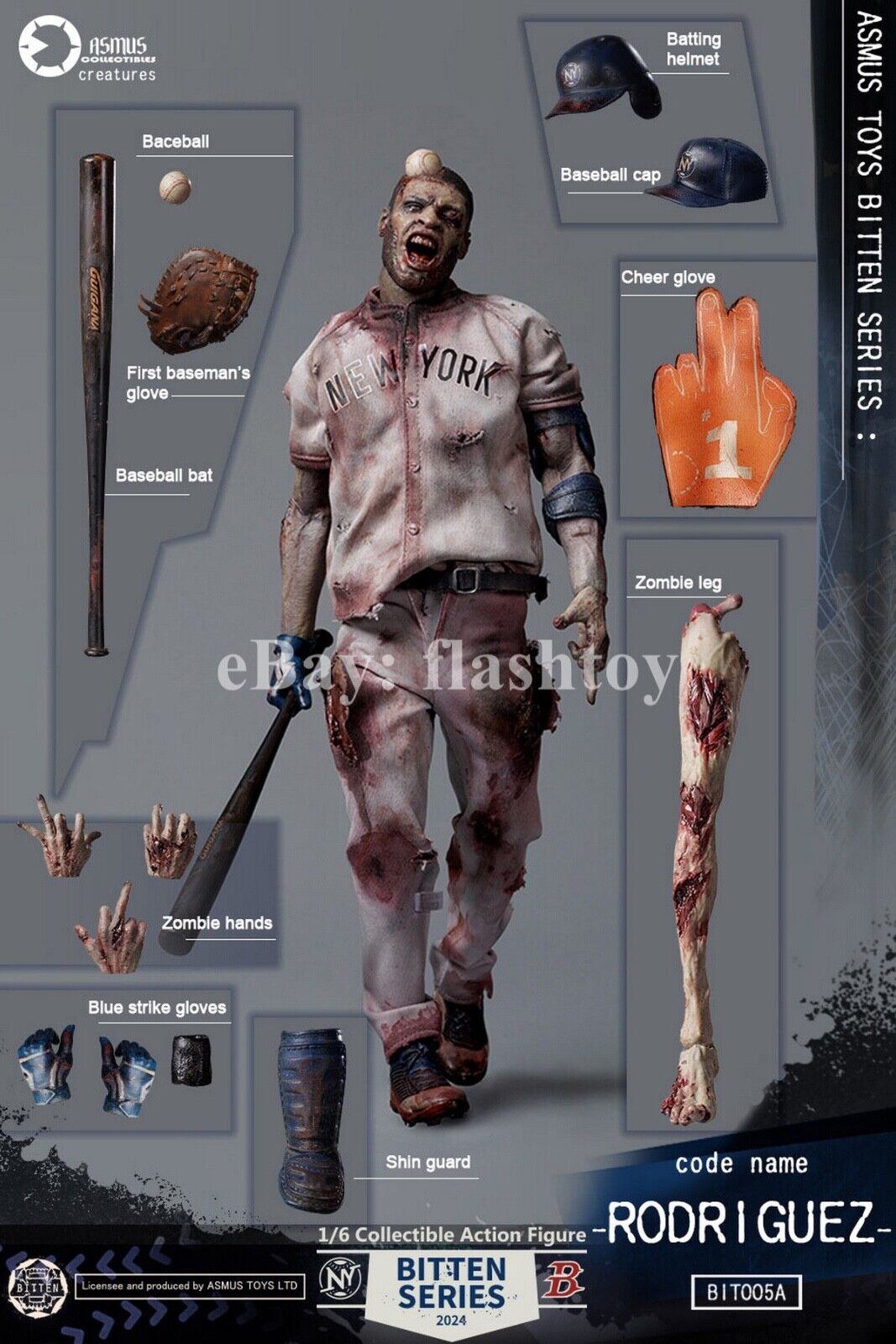Asmus Toys BIT005A 1/6 The Bitten Rodriguez Collectible Action Figure Model Toy