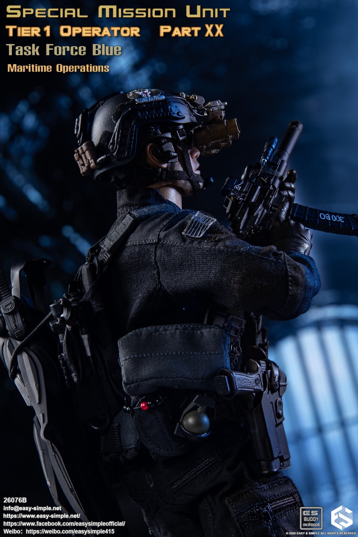 Preventa Easy&Simple 26076B 1/6 Special Mission Unit Tier1 Operator figura de acción