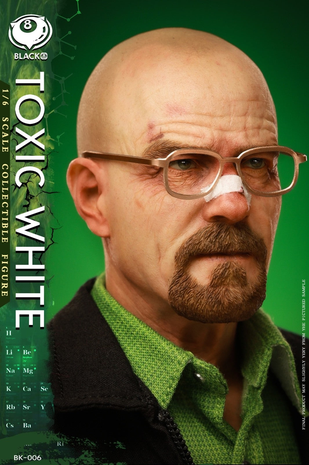 Black 8 Toys BK-006 1/6 Breaking Toxic Mr.White The Bad modelo de figura de acción