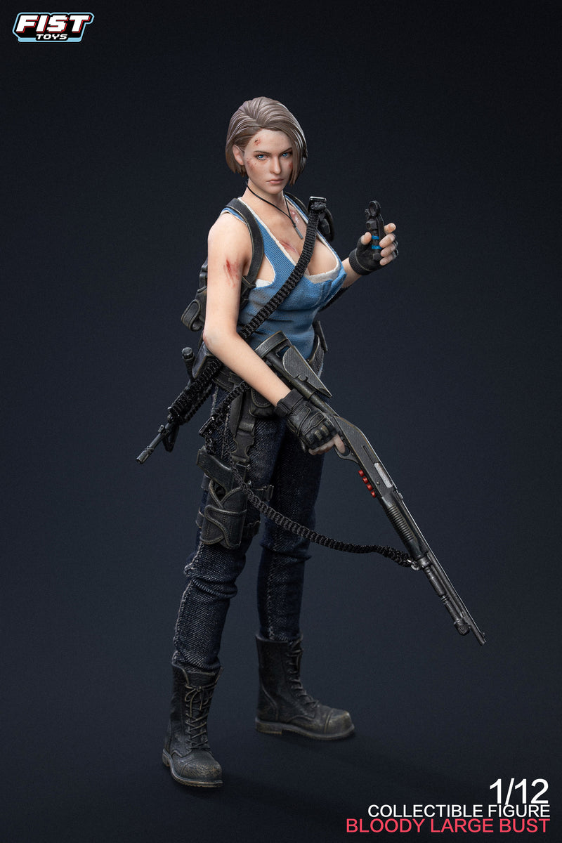 Presale Fist Toys FIST-002 1/12Resident Zombie Evil Crisis Doomsday Cop Jill Policewomen Valentine Bloody Large Bust