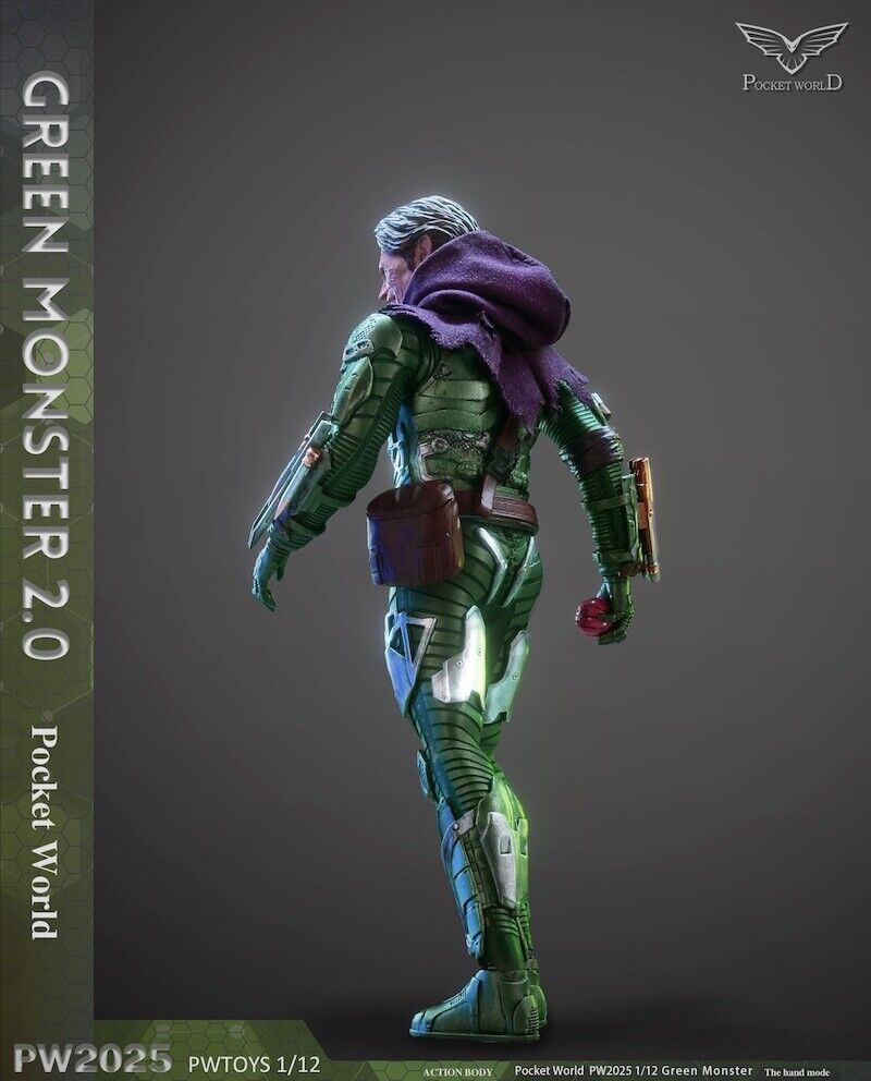 PWTOYS PW2025 1/12 Norman Osborn Green Goblin 6" Male Action Figure Model Toy