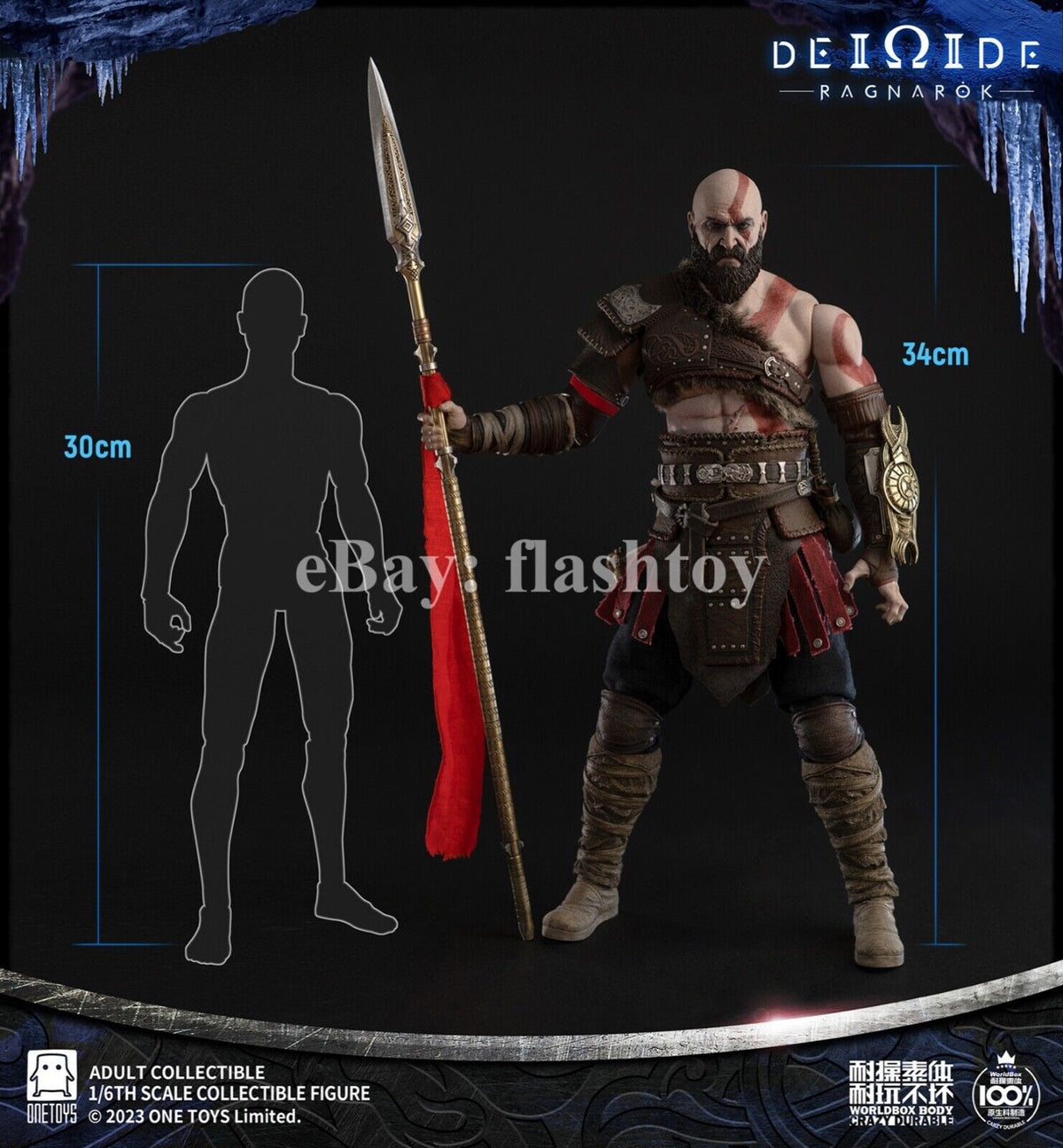 Worldbox OT019 1/6 The War God Kratos Collectible Male Action Figure Model Toy