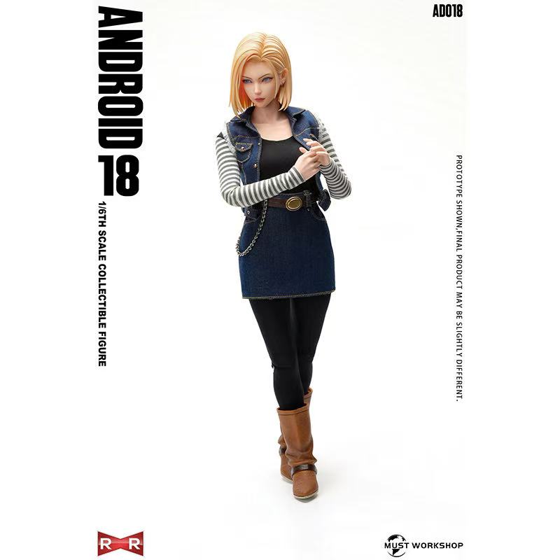 Presale MUST WORKSHOP AD018 1/6 Cyborg Blonde Female Warrior Dragon Ball Android 18
