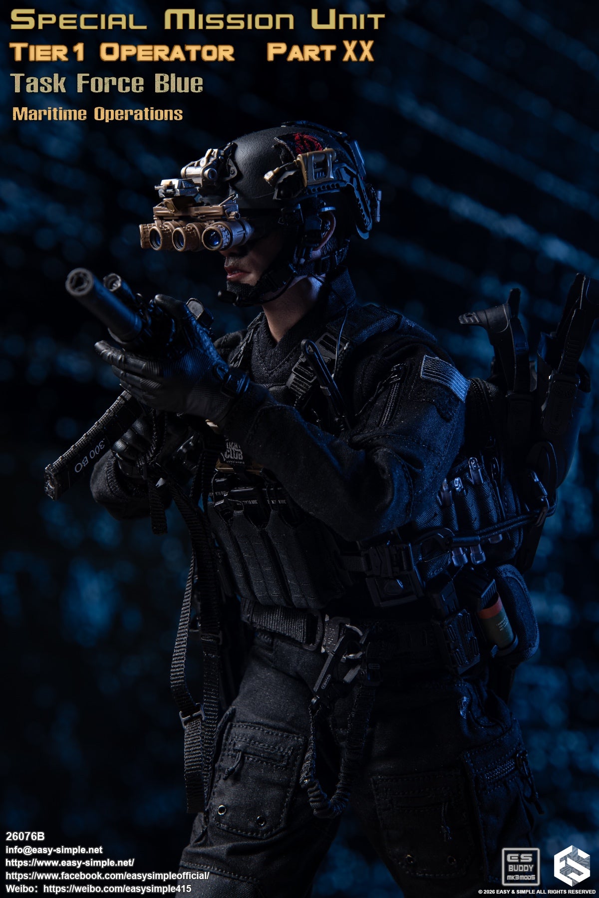 Preventa Easy&Simple 26076B 1/6 Special Mission Unit Tier1 Operator figura de acción