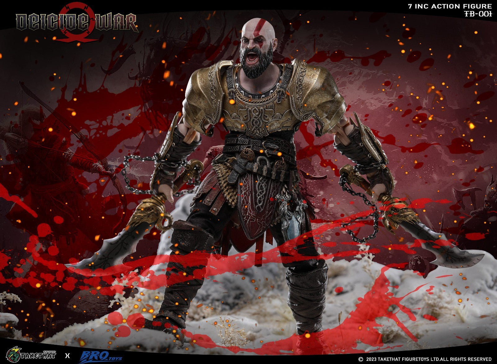 TAKETHAT TB001 1/12 DEICIDE WAR Kratos 7" Male Action Figure Model Deluxe Ver.