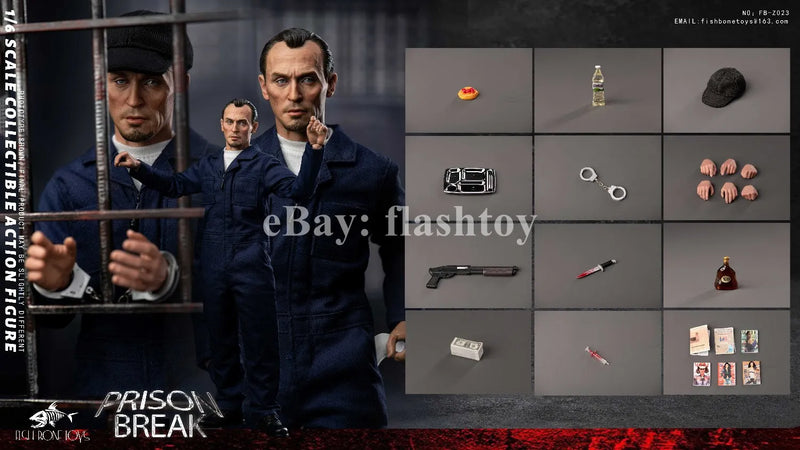 Presale FISH BONETOYS FB-Z023 1/6 Break Prison Tbag Male Action Figure Model Toy