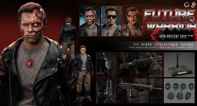 PRESENT TOYS PT-sp80 1/6 Future Warrior T800 Arnold Male Action Figure Model Toy