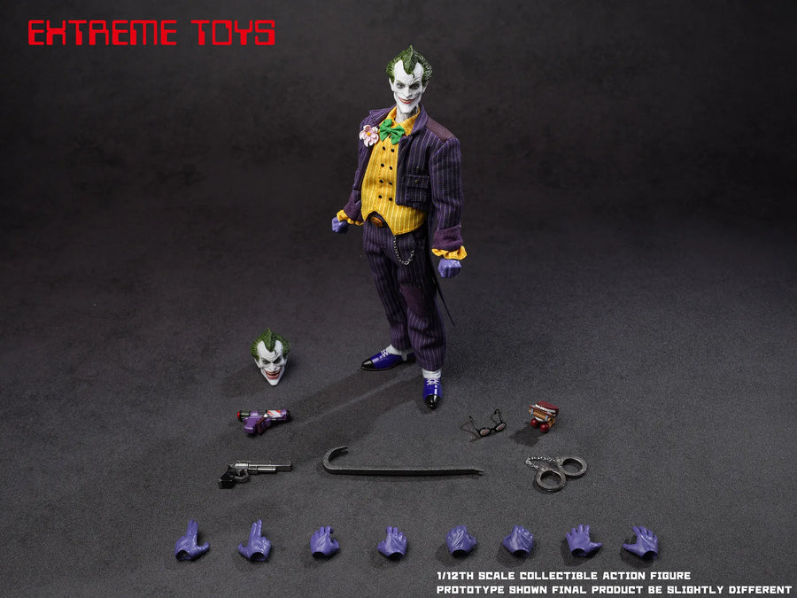 Preventa EXTREME TOYS EX003V2 1/12 Arkham Knight Joker modelo de figura de acción masculina