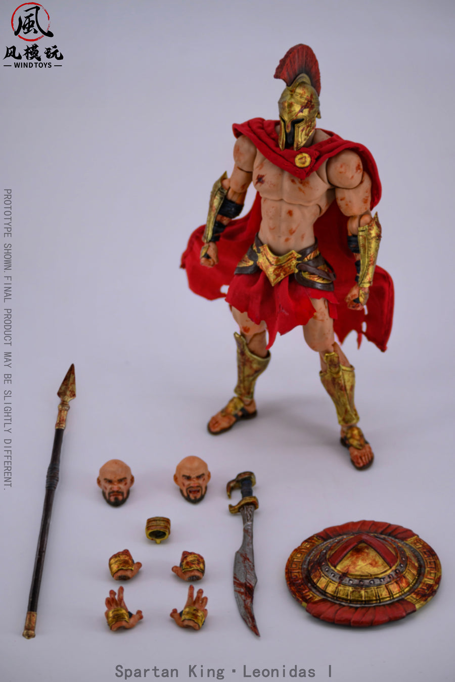 Wind Toys FMW004 1/12 スパルタの王 レオニダス1世 アクションフィギュア 血痕バージョン