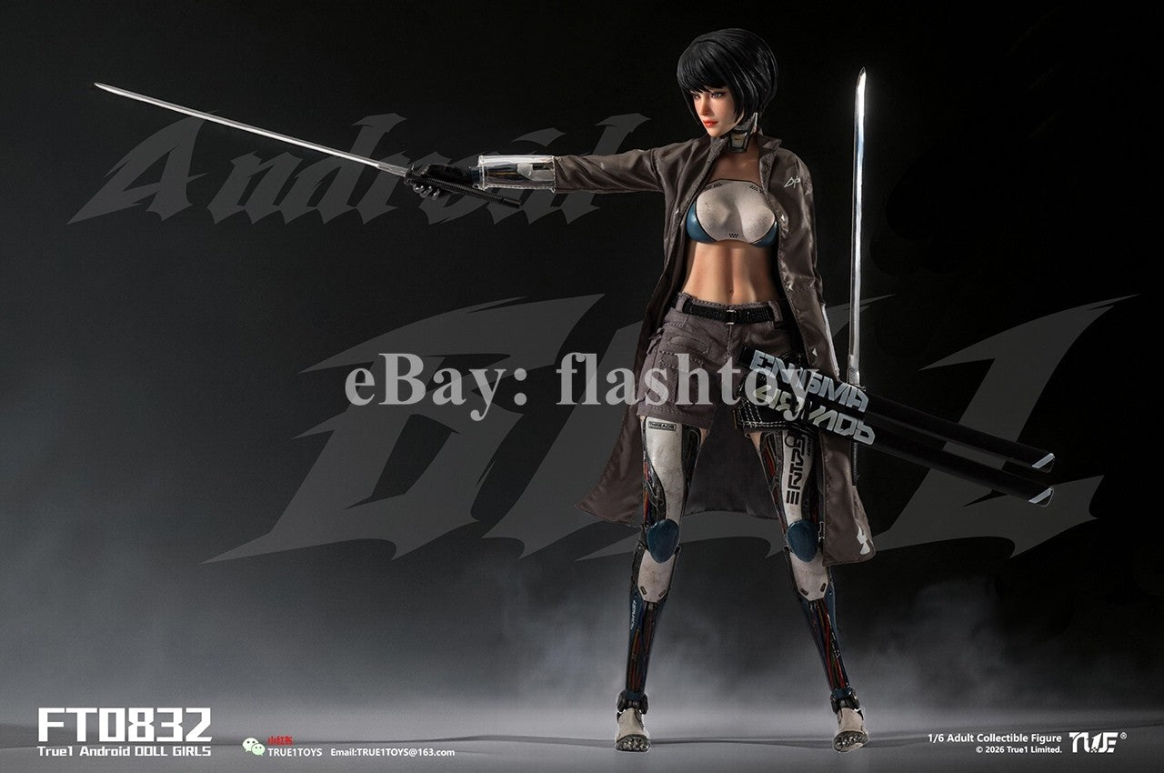Presale True1Toys FT0832 1/6 Android Bill Black Hair Female Action Figure Model