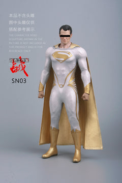Combat Suit Studio SN03 1/6 White Gold Super Man conjunto de traje for Jor-El