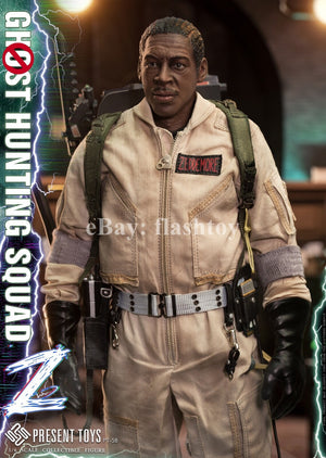 PRESENT TOYS PT-sp58 1/6 Ghost Hunting Squad Zeddemore 12" Action Figure Model