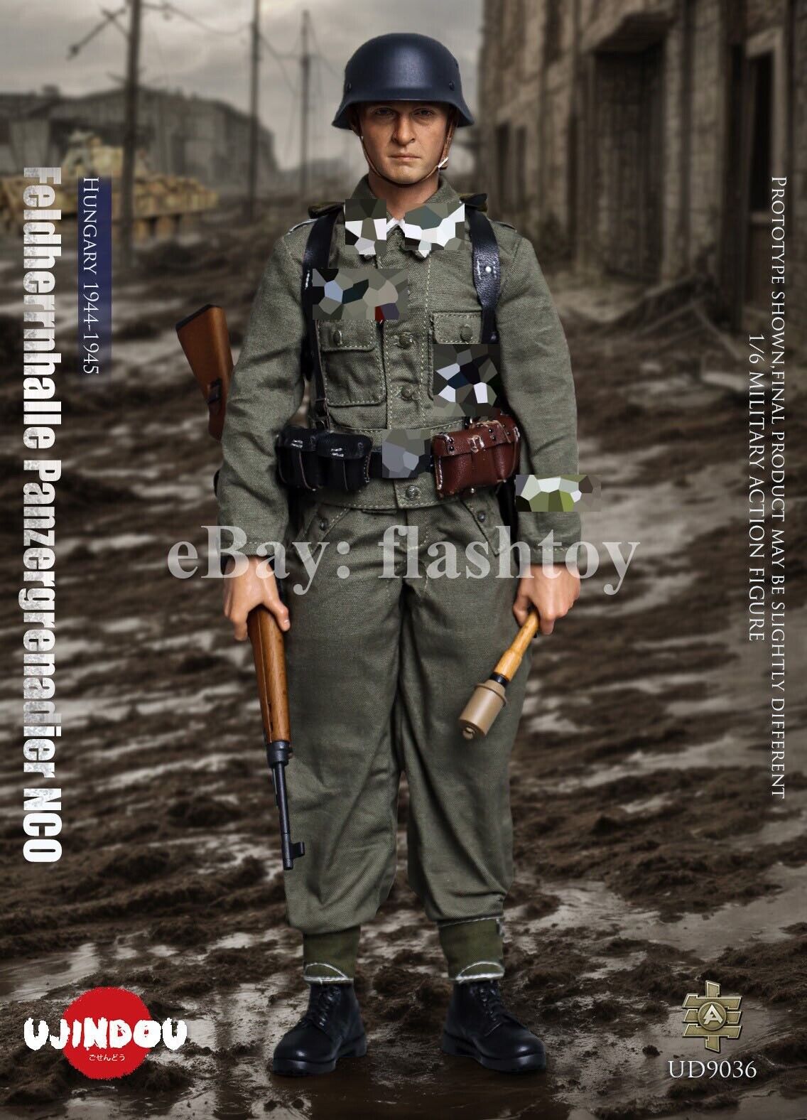 UJINDOU UD9036 1/6 WWII Feldherrnhalle Panzergrenadier NCO Hungary Action Figure
