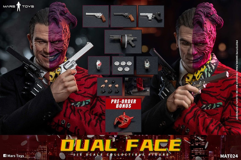 Mars Toys MAT024 1/6 Bat Man Forever Two-Face Collectible Male Action Figure Toy