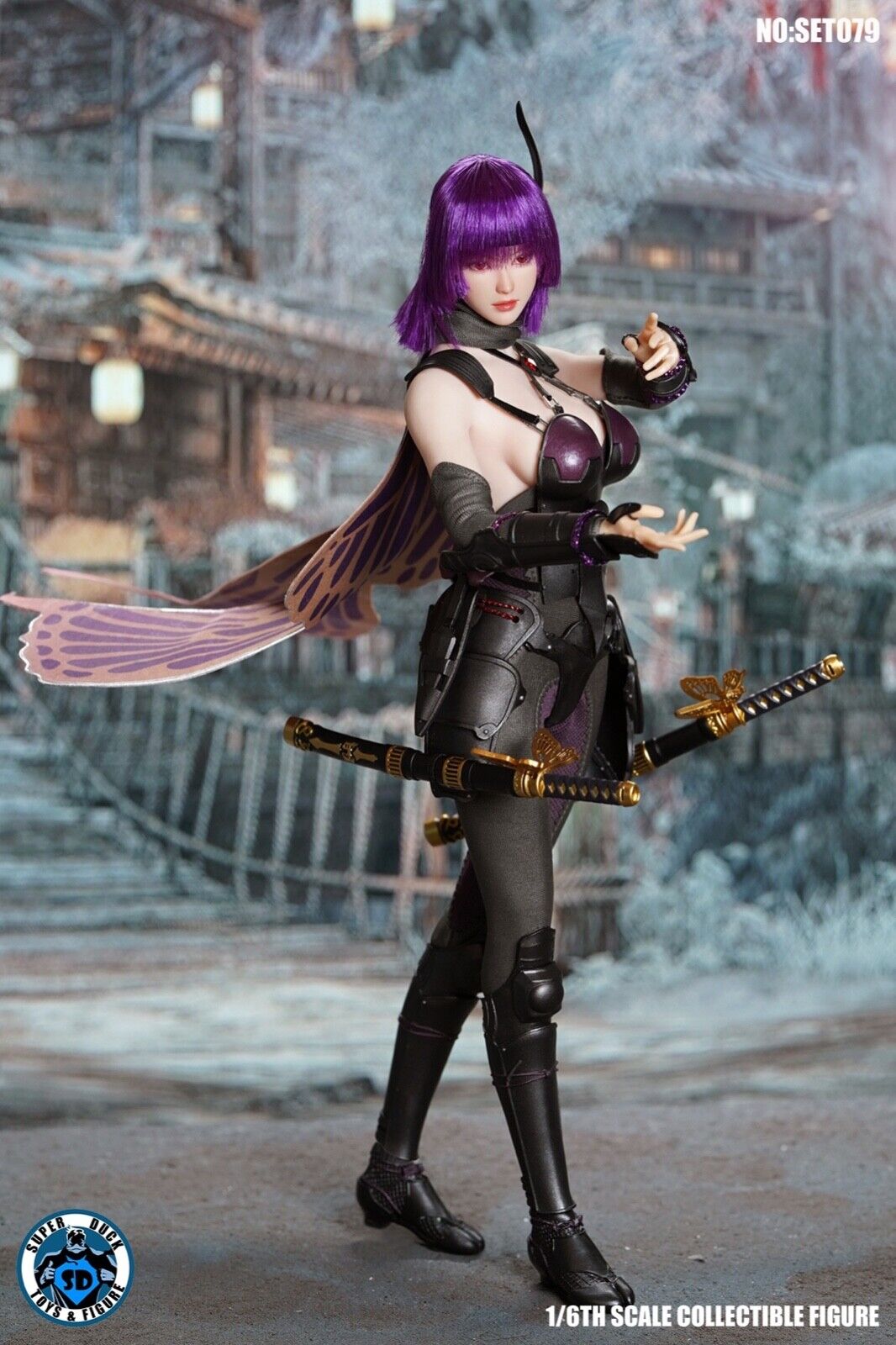 SUPER DUCK SET079 1/6 Sexy Female Ninja Clothes &amp; Head Sculpt Accessories
