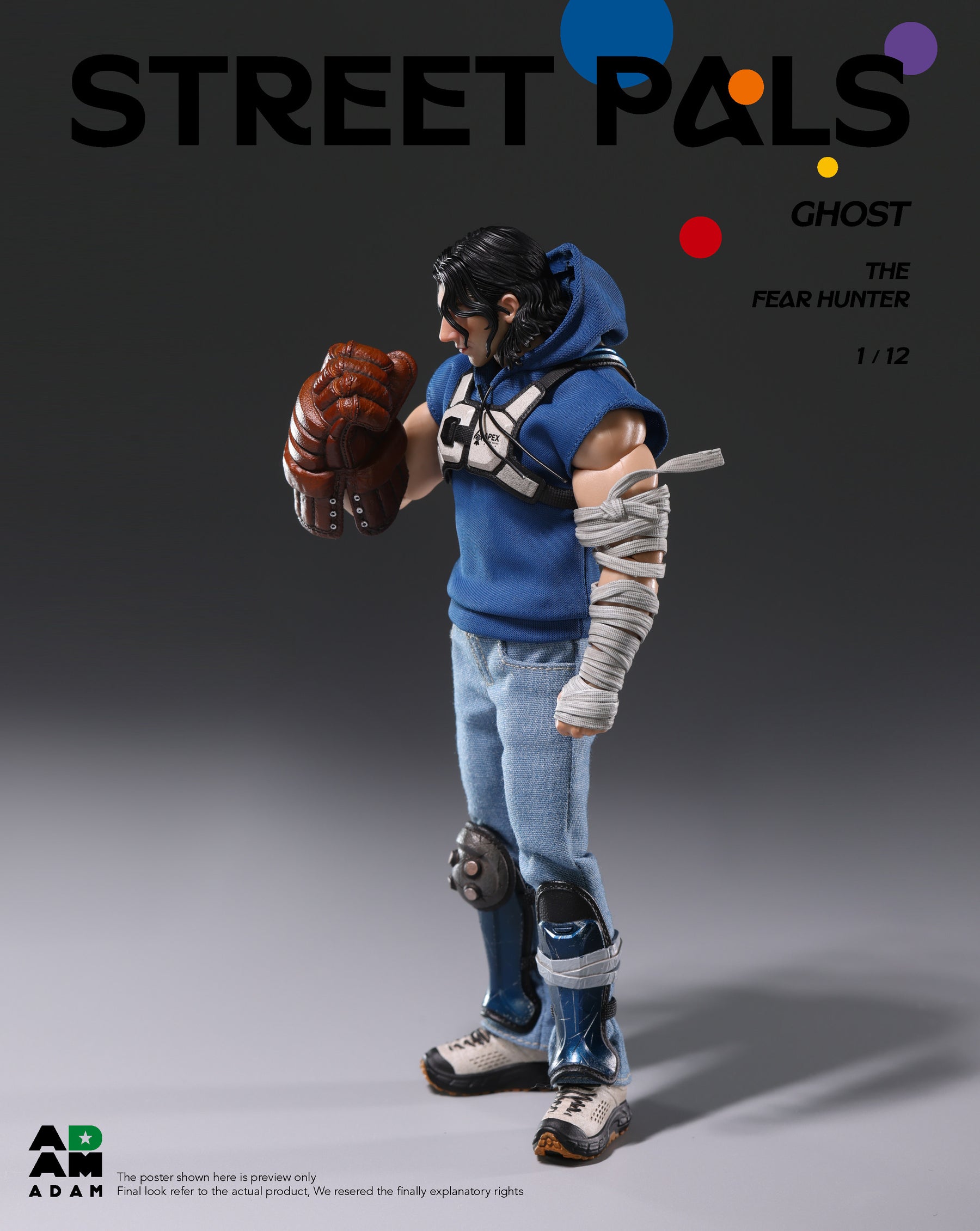 Presale ADAM ADS-001 1/12 Street Pals Ghost The Fear Hunter Action Figure Model