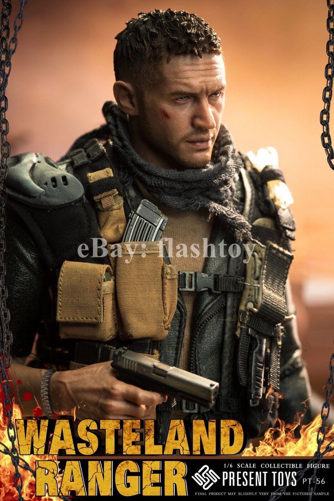 PRESENT TOYS PT-sp56 1/6 Wasteland Ranger Max Tom 12" Male Action Figure Model