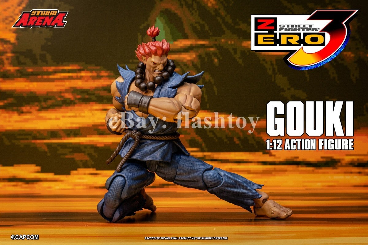 Preventa STORM ARENA SFSA07 1/12 Street Fighter Zero 3 Gouki modelo de figura de acción