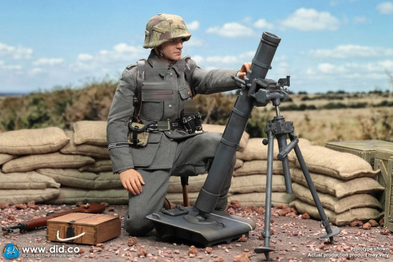 Preventa DID D80195 1/6 WWII German GD Infantry Mortarman Bruno figura de acción