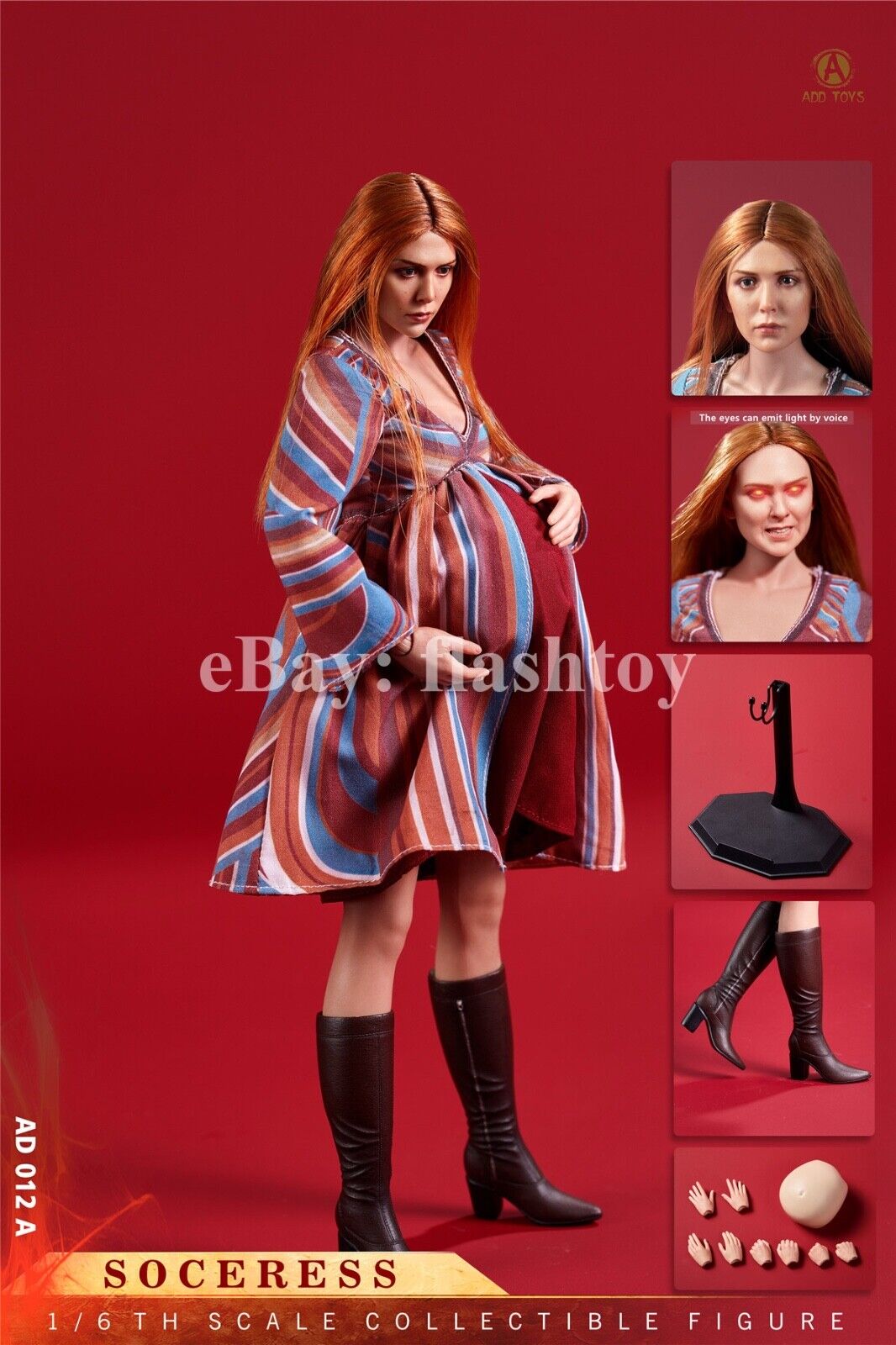 ADD TOYS AD-012 1/6 Avergers Witch SOCERESS Pregnant Wanda Action Figure Model