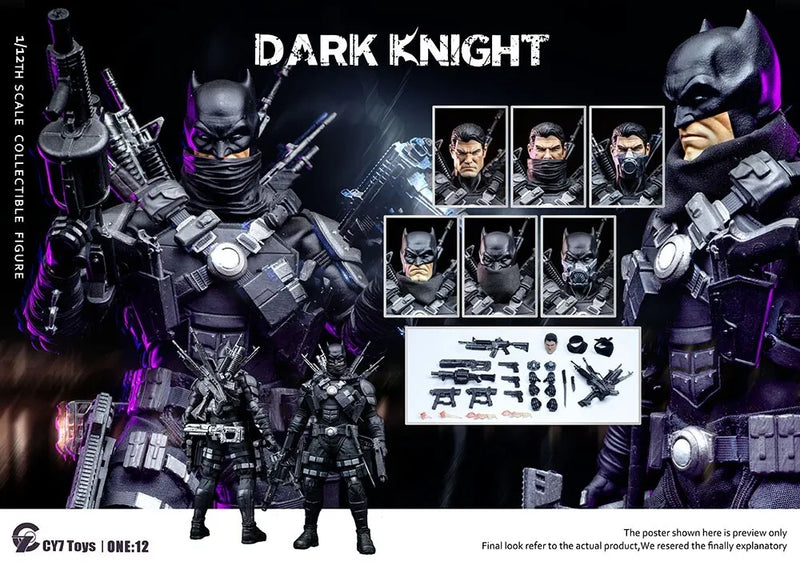CY7 Toys 1/12 Dark Knight 6" Collectible Male Action Figure Model Toy