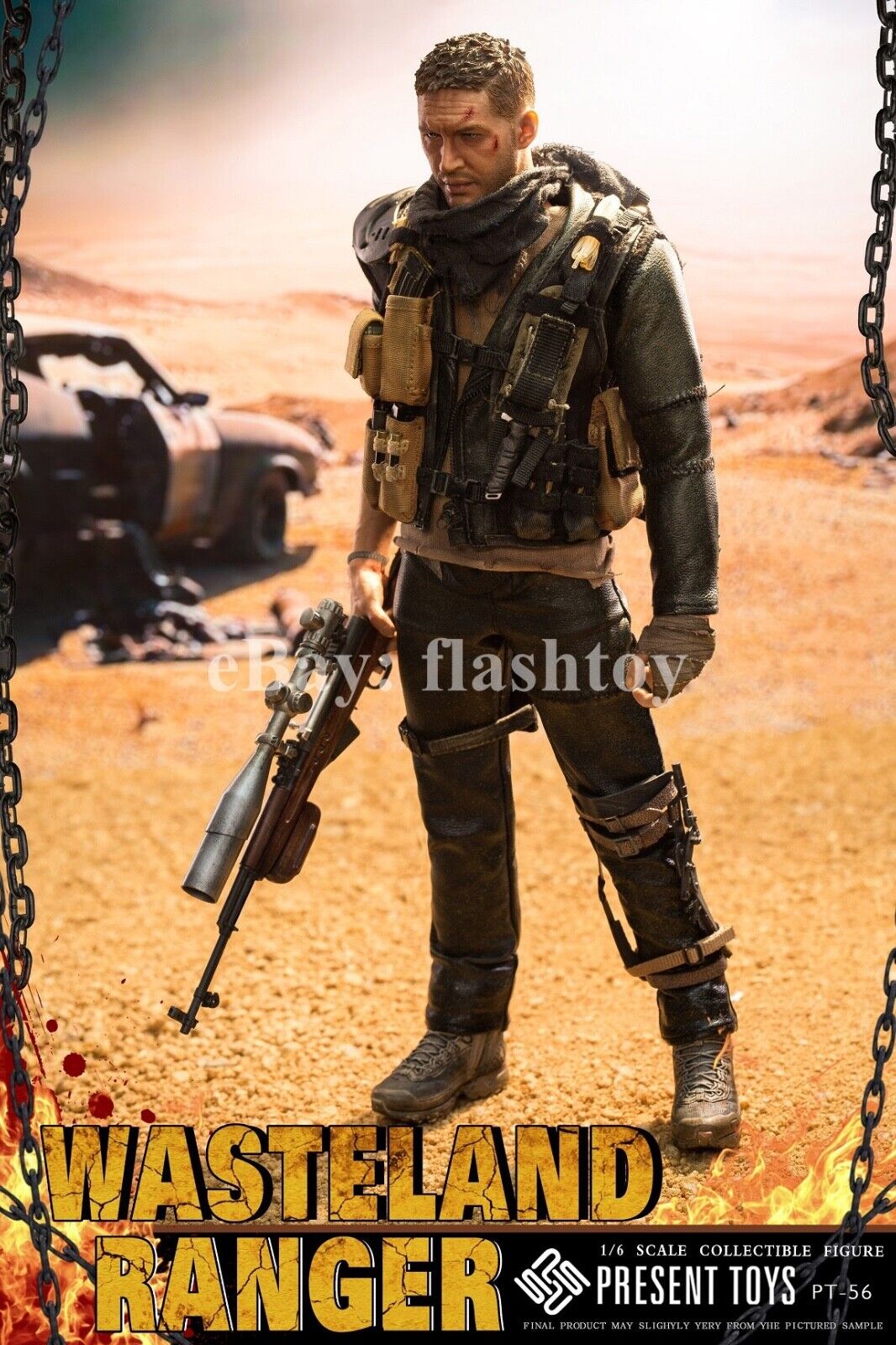 PRESENT TOYS PT-sp56 1/6 Wasteland Ranger Max Tom 12" Male Action Figure Model