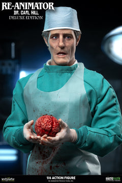 Preventa Infinite 1/6 Re-Animator Doctor Carl Hill modelo de figura de acción masculina versión de lujo.