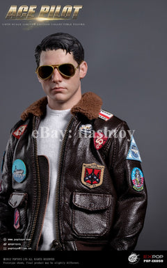 Preventa POPTOYS EX059 1/6 ACE Pilot Mitchell The Gun figura de acción Jacket Ver.