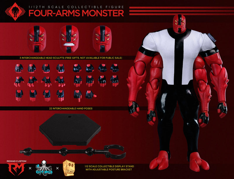 Presale RemadCustom RM031 1/12 The Ben Four Arms Monster Alien 10 Action Figure