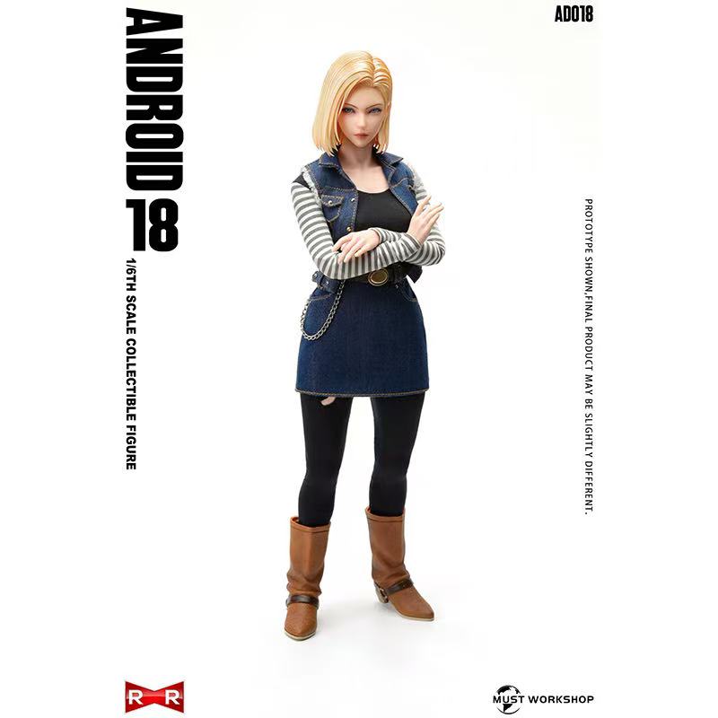 Presale MUST WORKSHOP AD018 1/6 Cyborg Blonde Female Warrior Dragon Ball Android 18