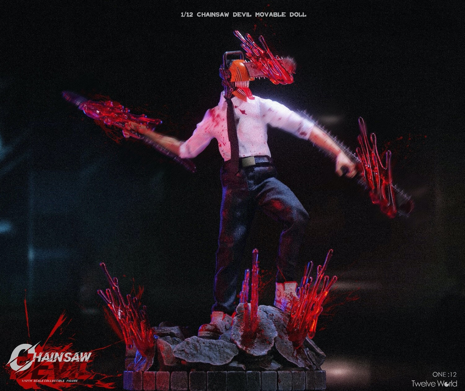TWTOYS TW2258 1/12 Chainsaw Man 6" Collectible Action Figure Model Deluxe Ver.