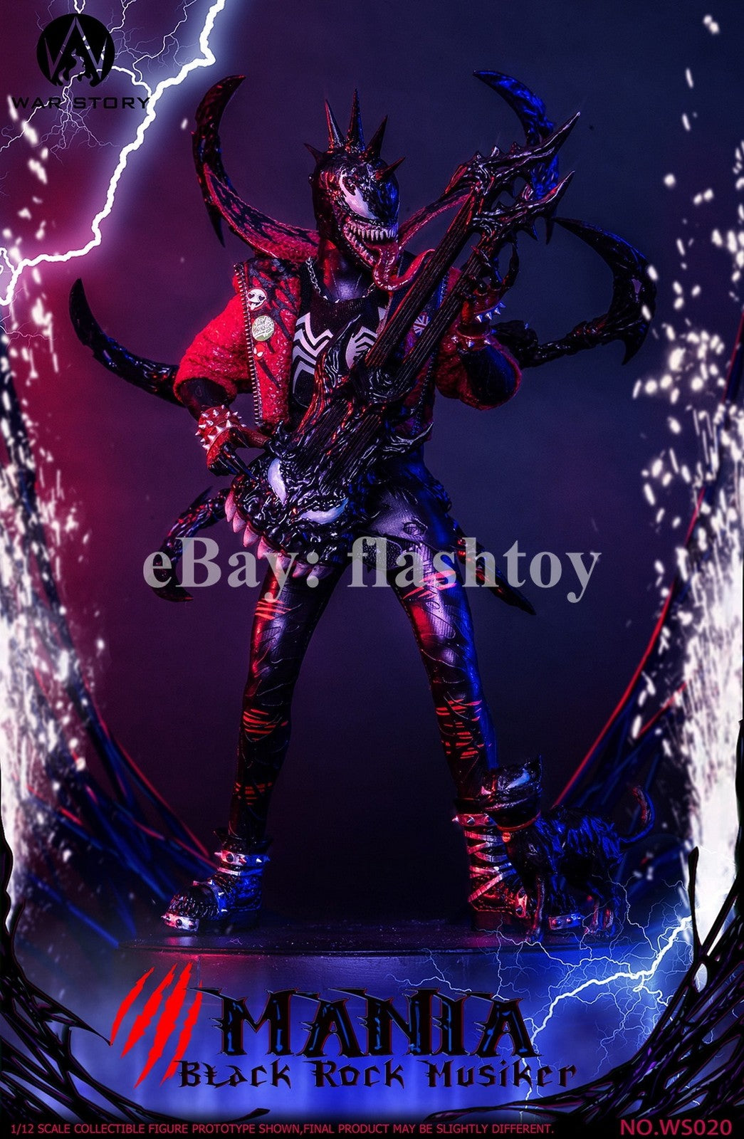 Presale War Story WS020 1/12 Black Rock Musician Mania Action Figure Model Toy