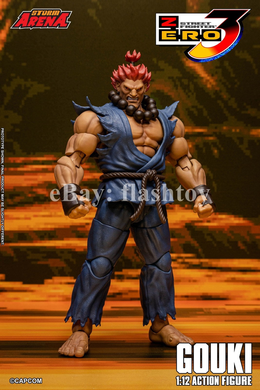Preventa STORM ARENA SFSA07 1/12 Street Fighter Zero 3 Gouki modelo de figura de acción