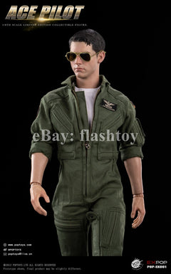 Preventa POPTOYS EX061 1/6 ACE Pilot Mitchell The Gun figura de acción Flying Suit