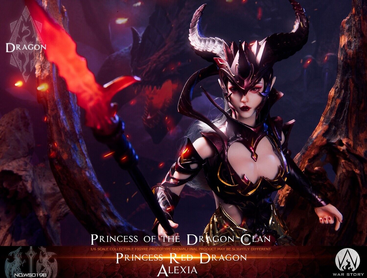 WAR STORY WS019B 1/6 Red Dragon Princess Alexia Collectible Female Action Figure