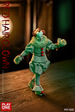 Play One twelve POT-0005 1/12 Red Hair Clown Pennywise Action Figure Model Toy