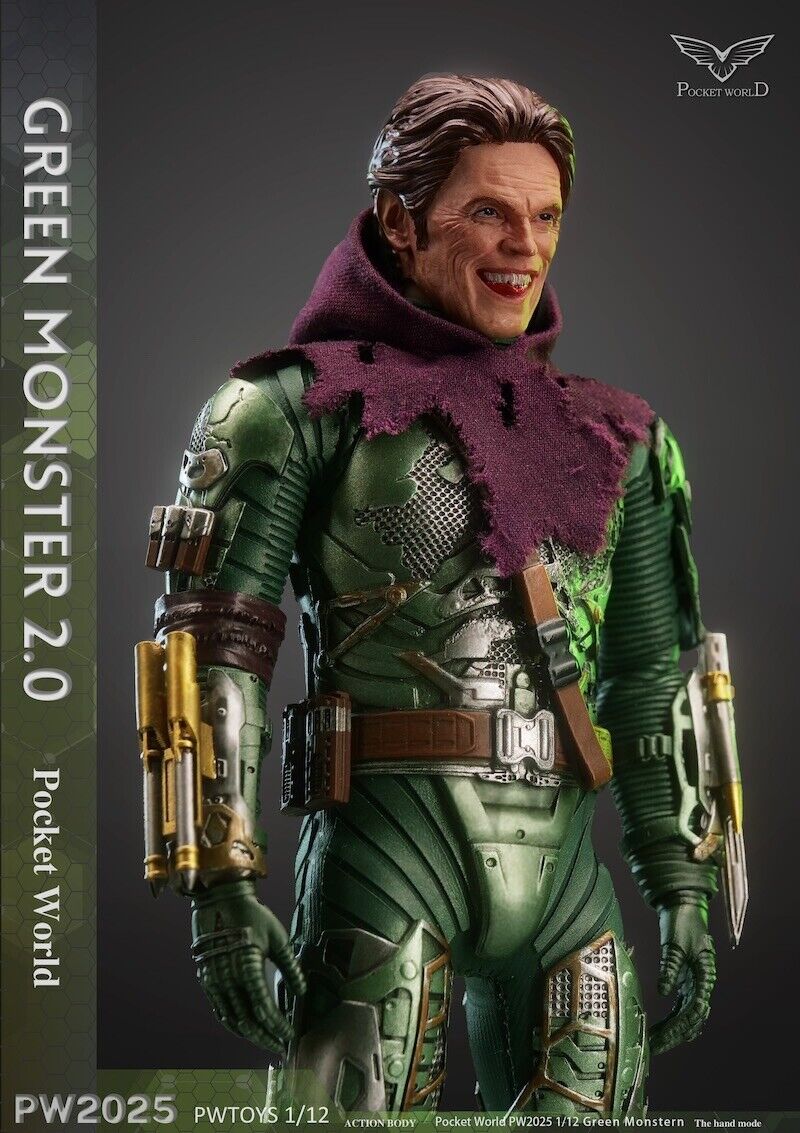 PWTOYS PW2025 1/12 Norman Osborn Green Goblin 6" Male Action Figure Model Toy