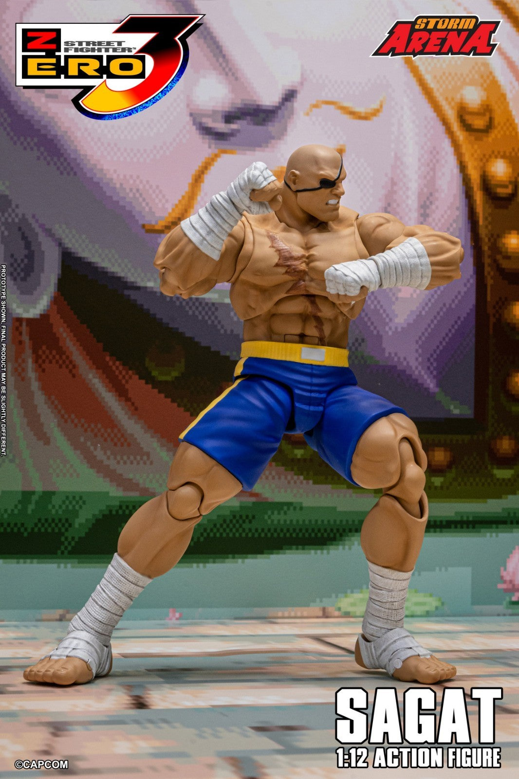 Storm Toys SFSA03 1/12 Street Fighter ZERO 3 SAGAT STORM ARENA Action Figure