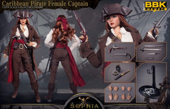 BBK BBK017 1/6 Caribbean Pirate Sophia Female Captain 12" Action Figure Model