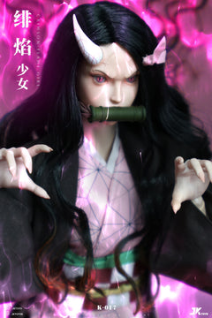 Presale JKTOYS K-017 1/6 Demon Kamado Nezuko Slayer Cosplay Action Figure Model