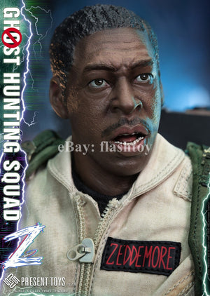 PRESENT TOYS PT-sp58 1/6 Ghost Hunting Squad Zeddemore 12" Action Figure Model