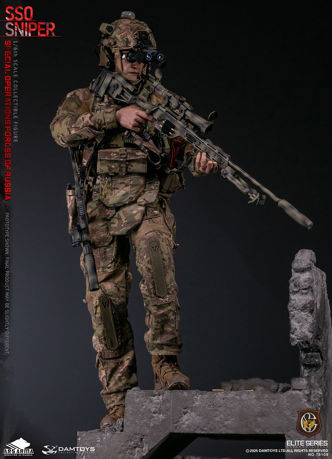 Presale DAMTOYS 78108 1/6 Special Operations Forces of Russia SSO Sniper Model