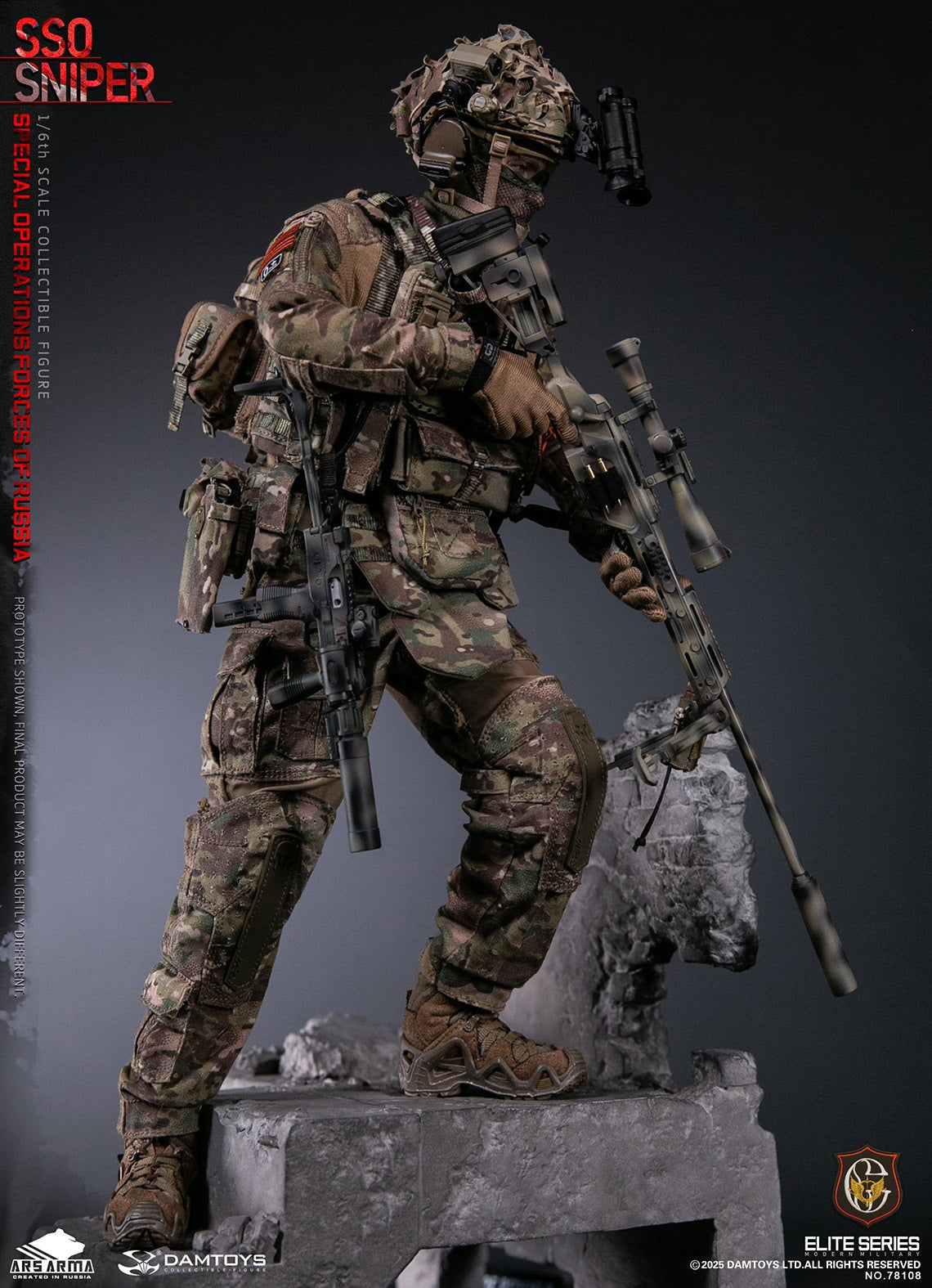 Presale DAMTOYS 78108 1/6 Special Operations Forces of Russia SSO Sniper Model