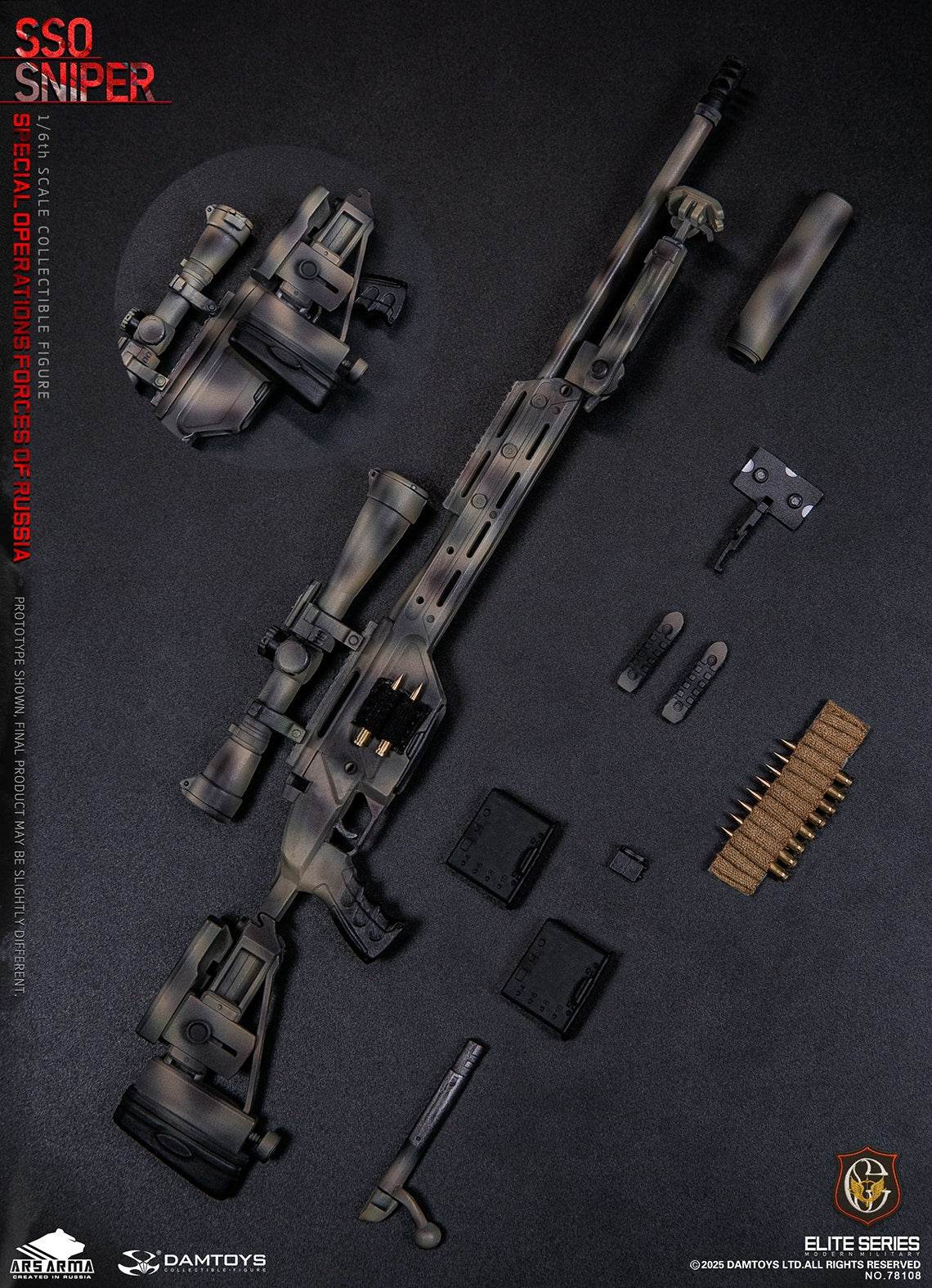 Presale DAMTOYS 78108 1/6 Special Operations Forces of Russia SSO Sniper Model