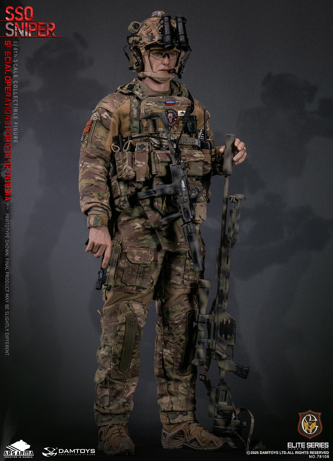 Presale DAMTOYS 78108 1/6 Special Operations Forces of Russia SSO Sniper Model