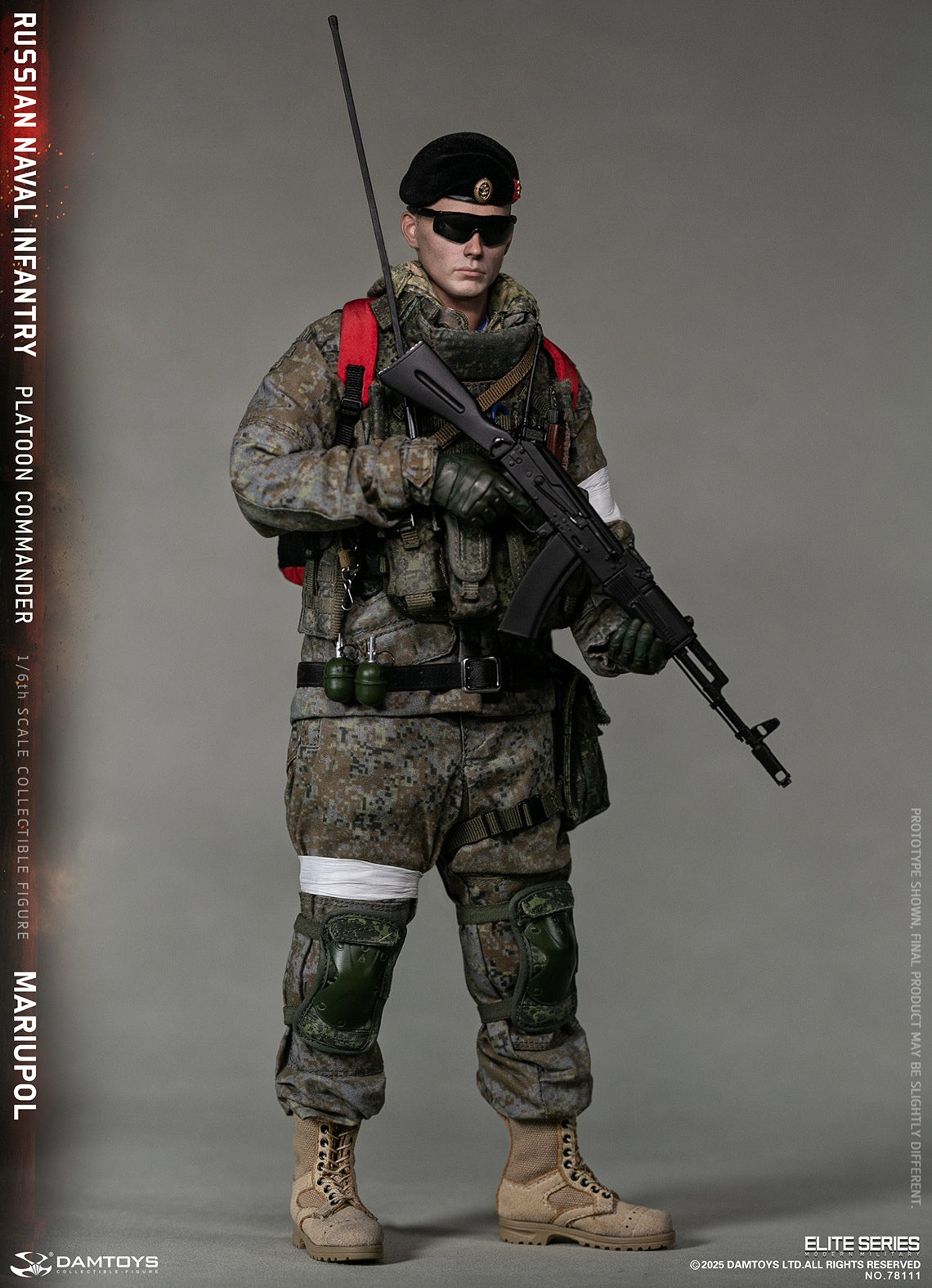 Vorverkauf DAMTOYS 78111 1/6 Russischer Marineinfanterie-Kommandant Mariupol Figurenmodell
